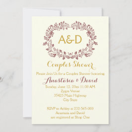 Convites Casais de casamento da herança de Marsala chá