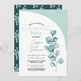 Convites Casais de Festa de noivado Eucalyptus folhas de Ch