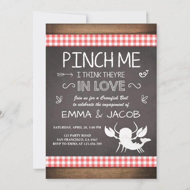 Convites Casais de lagosta chás de marisco (Frente)