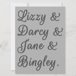 Convites Casais de Orgulho e Preconceito I