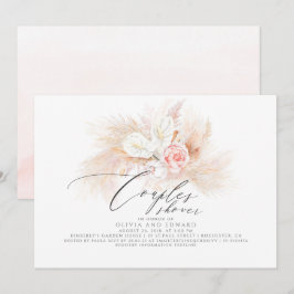Convites Casais Exóticos Florais Exóticos Rosa Pampas