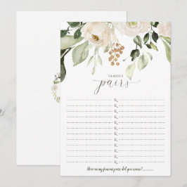 Convites Casais famosos para jogos de chá de panela - Pares