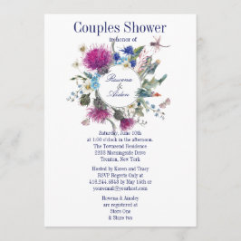 Convites Casais Florais de istos escoceses Chá de casamento