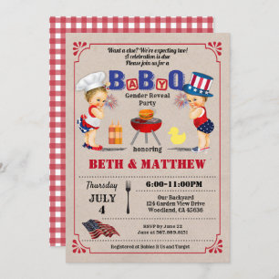 Convites casais gêmeos Dia da Independência do chá de frald