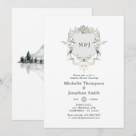 Convites Casais Laurel Crest Monogramas Lakeside Chá