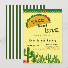 Convites Casais mexicanos Fiesta 💃 Chá Taco Bout Love