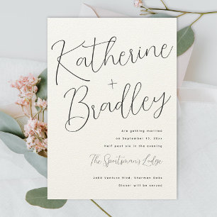 Convites Casais modernos nomes Luxe Paper Weding