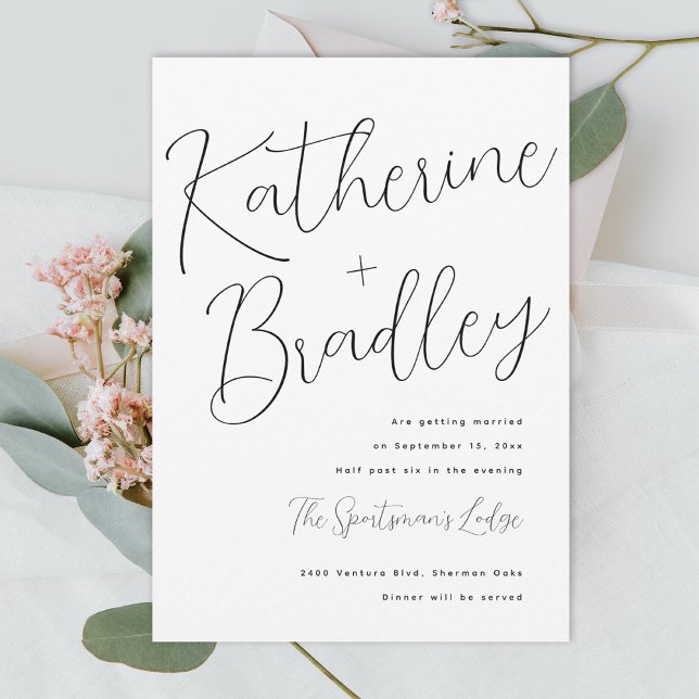 Convites Casais modernos nomes personalizados cores casamen (Criador carregado)