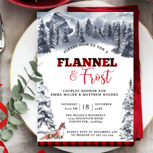 Convites Casais, montanhas e raposa, de Flannel e Frost
