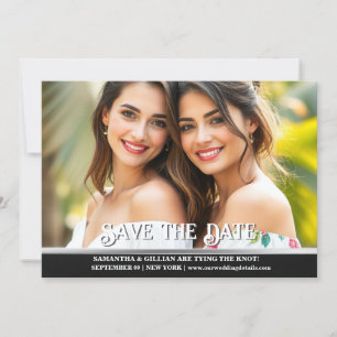 Convites Casais noivado lgbtq anunciando lésbica