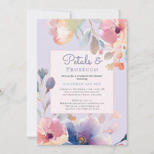 Convites Casais Petais e Chá de panela Floral Prosecco