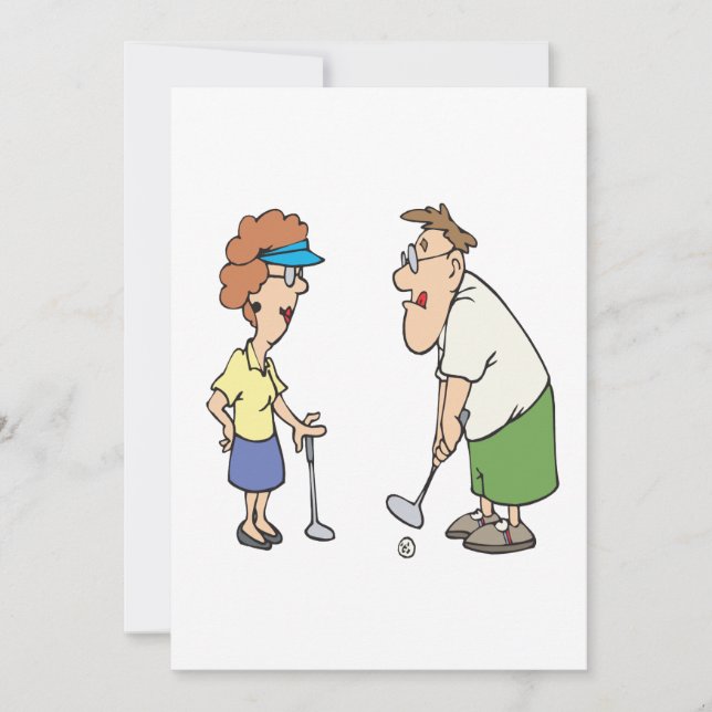 Convites Casais Que Golfe Juntos Ficam Juntos (Frente)