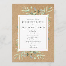 Convites Casais Russos de Greenerescência Gênero Chá Neutro