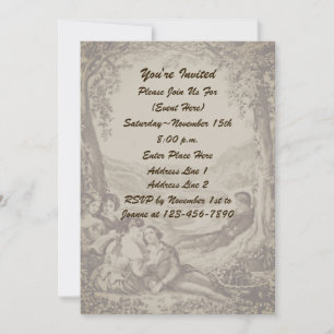 Convites Casais Vitorianos Num Festa De Picnic