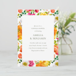 Convites Casais voorais coloridos Chá de casamento