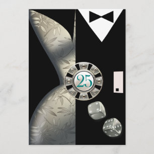 Convites Casal Art Deco   prata