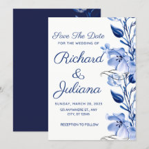 casal azul-poeirento marinho azul-floral