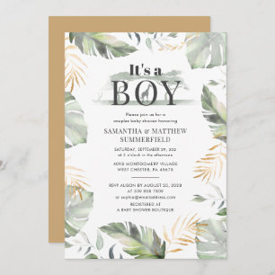 Convites Casal da Selva Selvagem Safari Giraffe