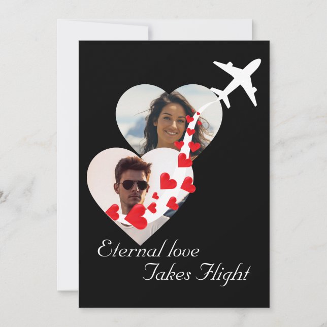 Convites Casal De Amor Eterno, Foto, Romântico, Casamento (Frente)