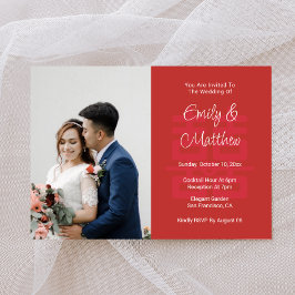 Convites Casal de casamento chinês, foto de amor, nó duplo