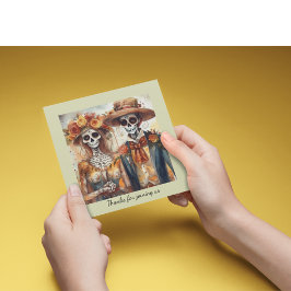 Convites Casal de casamento do Dia de los Muertos