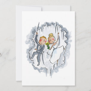 Convites Casal de casamento em uma caverna