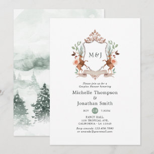 Convites Casal de Chás do Woodland Laurel Crest