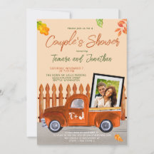 Casal de Fall Photo Vintage Truck QR
