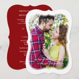 Convites Casal de Fotografia com Efeito de Forma do Suporte