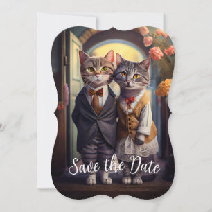 Convites Casal de Gatos - Salve a Data