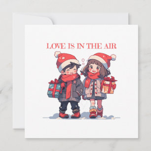Convites Casal de Natal - O amor está no ar