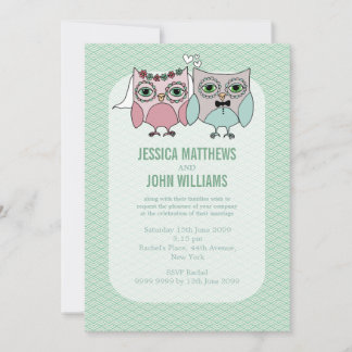 Convites Casal de Noiva e Groom Owl