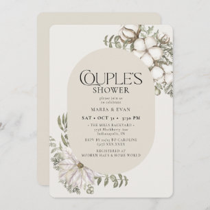 Convites Casal de Oval Floral de inverno Greenerescência Ch