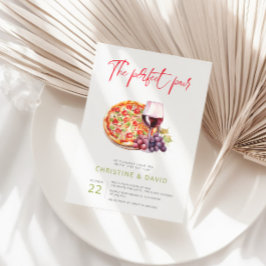 Convites Casal de Par Perfeito de Amor e Vinho