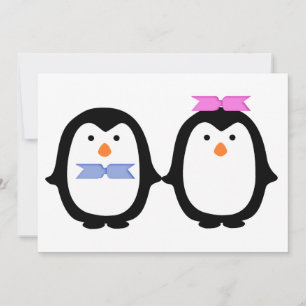 Convites Casal de pinguins