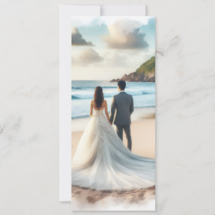Convites Casal de Praia de Casamento