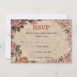 Convites Casal de Romance Antigo Rosas Antigas Casamento
