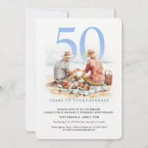 Casal de Watercolor no Aniversário do Casamento do