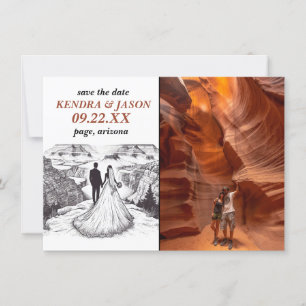 Convites Casal do Grand Canyon Salva a Data