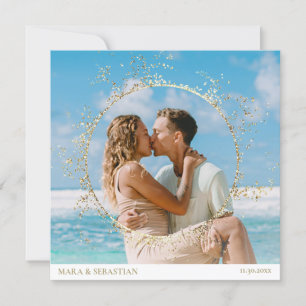Convites *~* Casal Glitter DIY FOTO RSVP QR6 Casamento