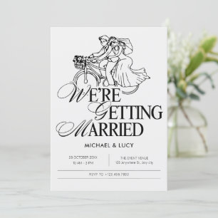 Convites Casal ilustrativo de casamento