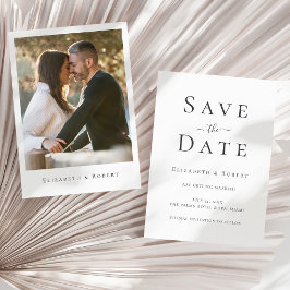 Convites Casal Minimalista Moderno Foto Save the Date