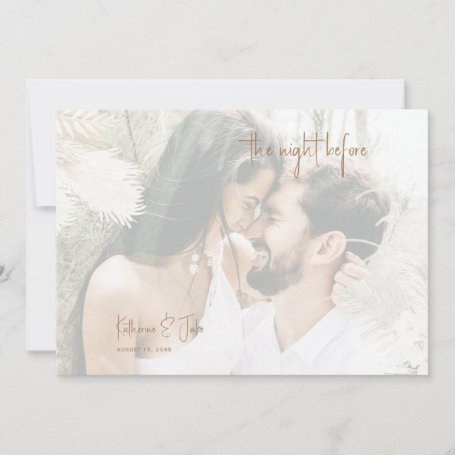 Convites Casal Mudou Foto Pampas Na Noite Anterior (Frente)