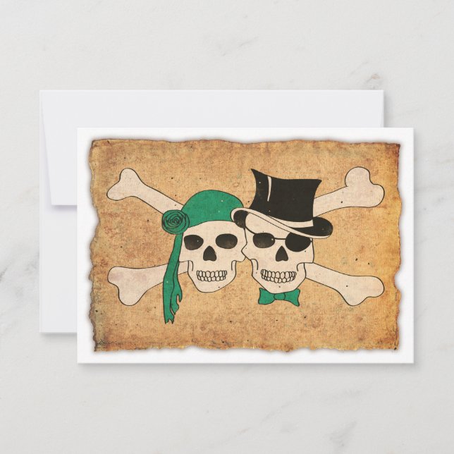 Convites casal pirata (Frente)