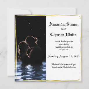 Convites Casal Romântico na Água Save the Date