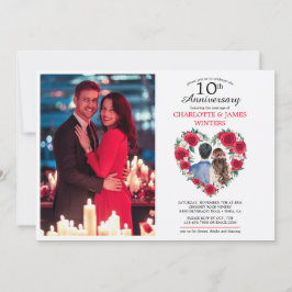 Convites Casal Rosa d'água 10º Aniversário de Casamento