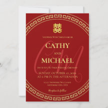 Casal rubricado quadro vermelho de casamento chinê