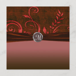 Convites Casal Ruby & Vermelho Velvet Swirl