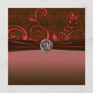 Convites Casal Ruby & Vermelho Velvet Swirl