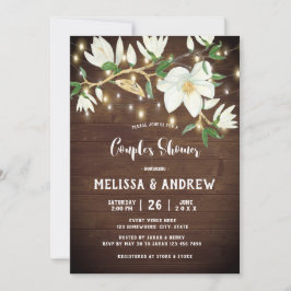 Convites Casal Rustic Wood Magnolia Southern Chá